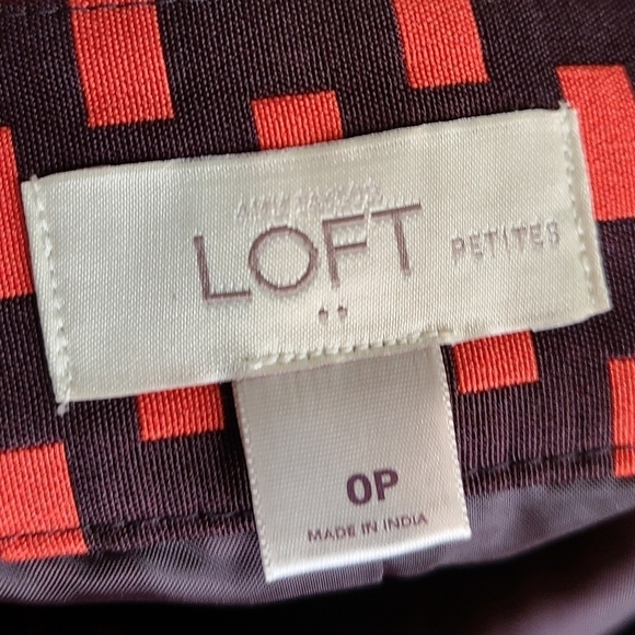 LOFT Checkard Mini Skirt sz 0P - Picture 6 of 6